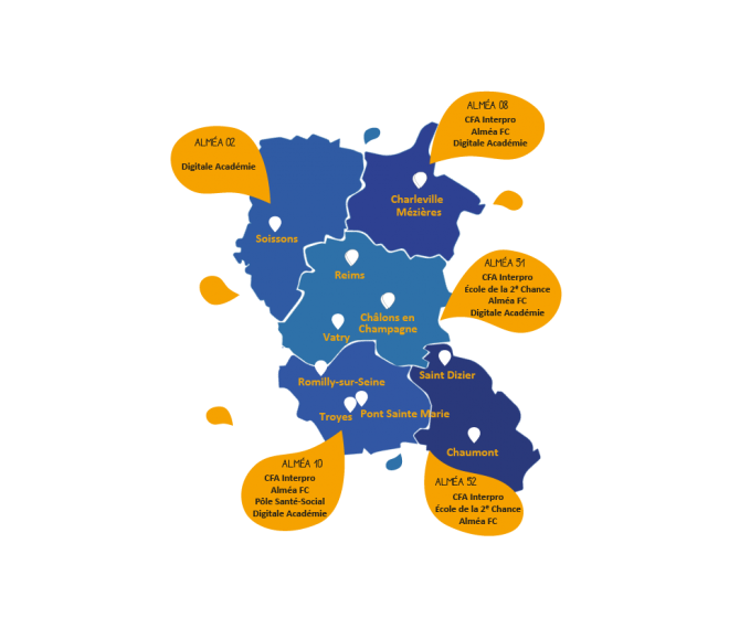 13 sites de formation